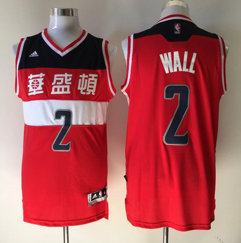 Basketball Jersey For Indoor Games-Wizards 2 John Wall Red 2016 Chinese New Year Swingman Basketball Jersey