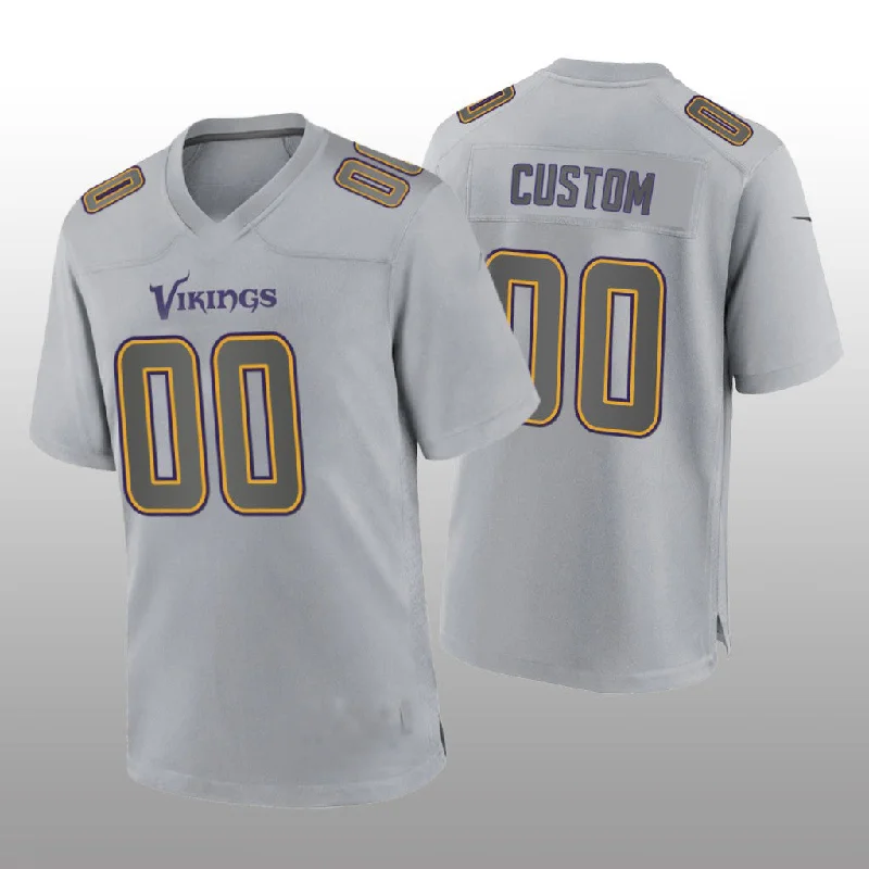 Limited Edition Football Jersey-Custom MN.Vikings Gray Atmosphere Game Jersey Stitched Jerseys Football Jerseys