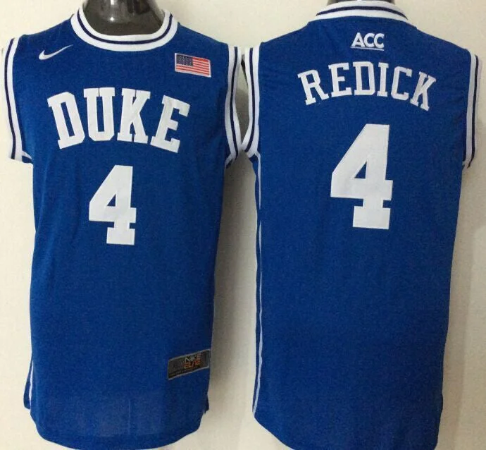 MVP Basketball Jersey-Duke Blue Devils 4 J.J. Redick Blue College Basketball Jersey