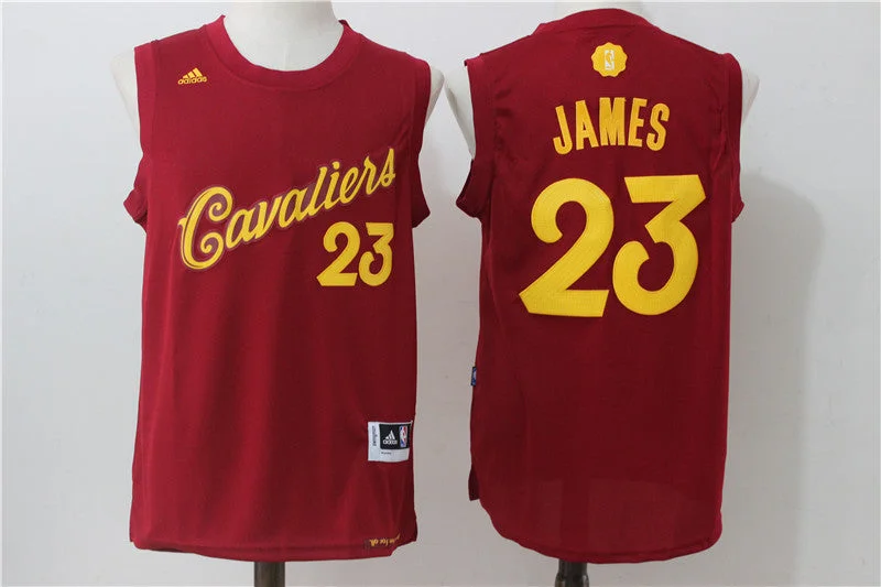 Basketball Jersey With Ultra-Lightweight Design-Cavaliers 23 LeBron James Burgundy 2016 Christmas Day Swingman Basketball Jersey