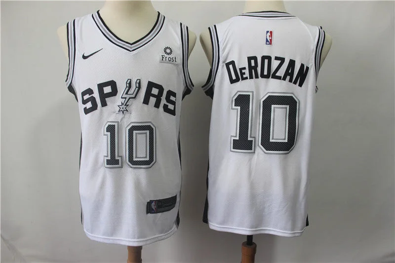 Kids Basketball Jersey-Spurs 10 DeMar DeRozan White Swingman Basketball Jersey