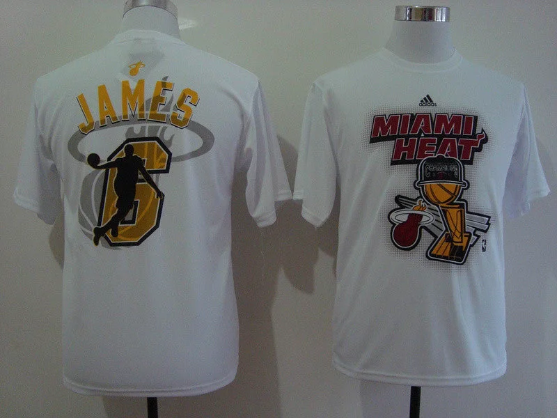 Embroidered Basketball Jersey-Miami Heat 6 James White Champions Edition Basketball Jerseys