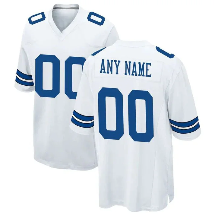 Football Jersey With Skulls-Custom D.Cowboys White Game Jersey Stitched Jersey Football Jerseys