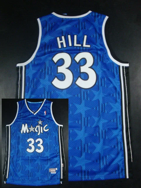 Basketball Jersey With Matching Shorts-Magic 1 McGrady Blue Hardwood Classics Basketball Jerseys