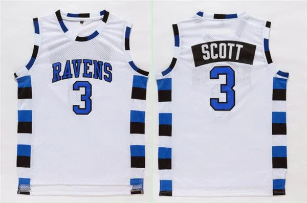 Basketball Jersey For Charity Events-One Three Hill 3 Scott White Stitched Basketball Jersey