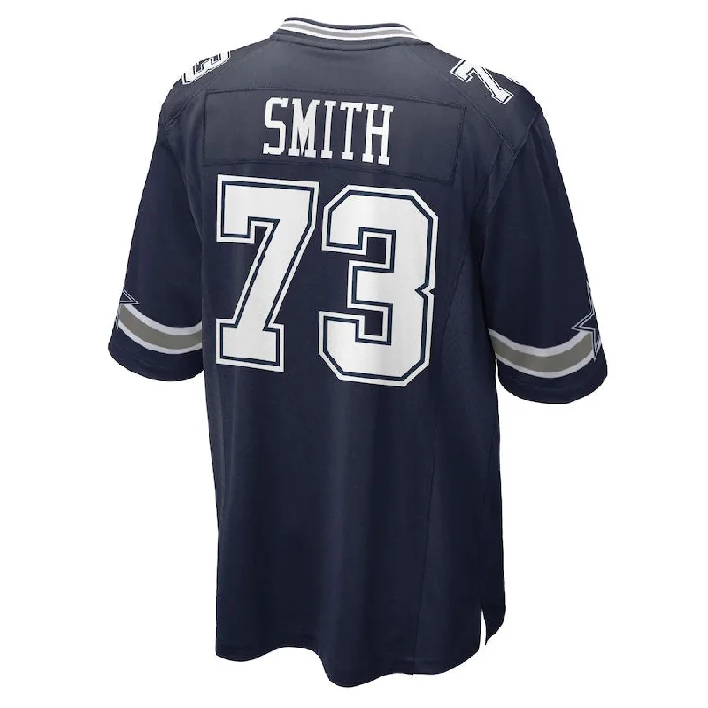 Personalized Football Jersey-D.Cowboy New Number #73 Tyler Smith Jerseys Navy Football Jersey