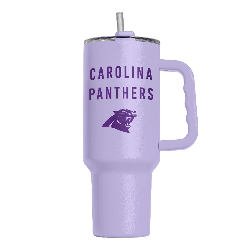 High School Team Mug-Carolina Panthers 40oz Tonal Lavender Powder Coat Tumbler