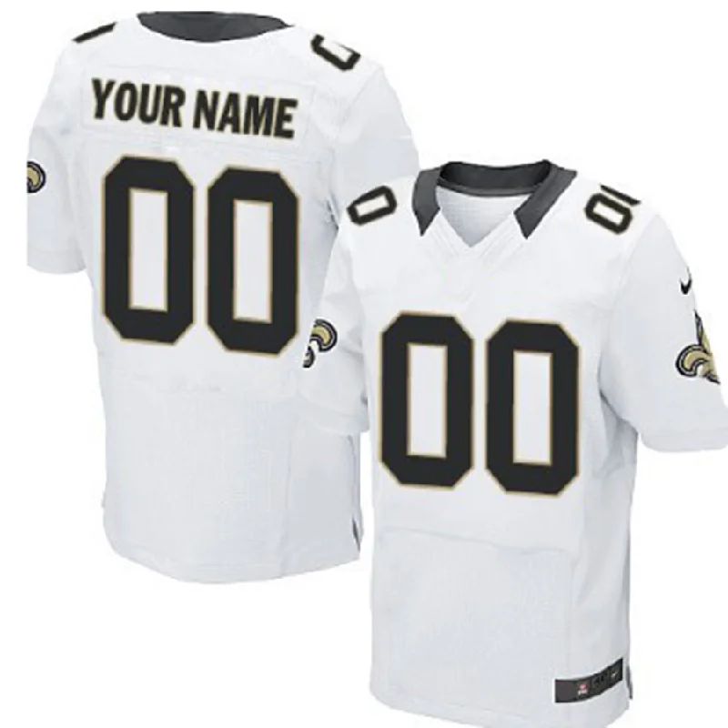 Football Jersey With Anti-Wrinkle Technology-Custom NO.Saints White Elite Jersey American Stitched Jersey Football Jerseys