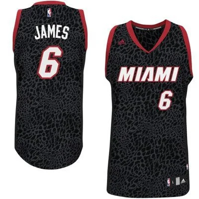 Basketball Jersey With Trendy Style-Heat 6 James Black Crazy Light Swingman Basketball Jerseys