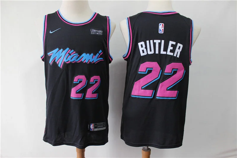 Basketball Jersey With Motivational Quotes-Heat 22 Jimmy Butler Black City Edition Swingman Basketball Jersey