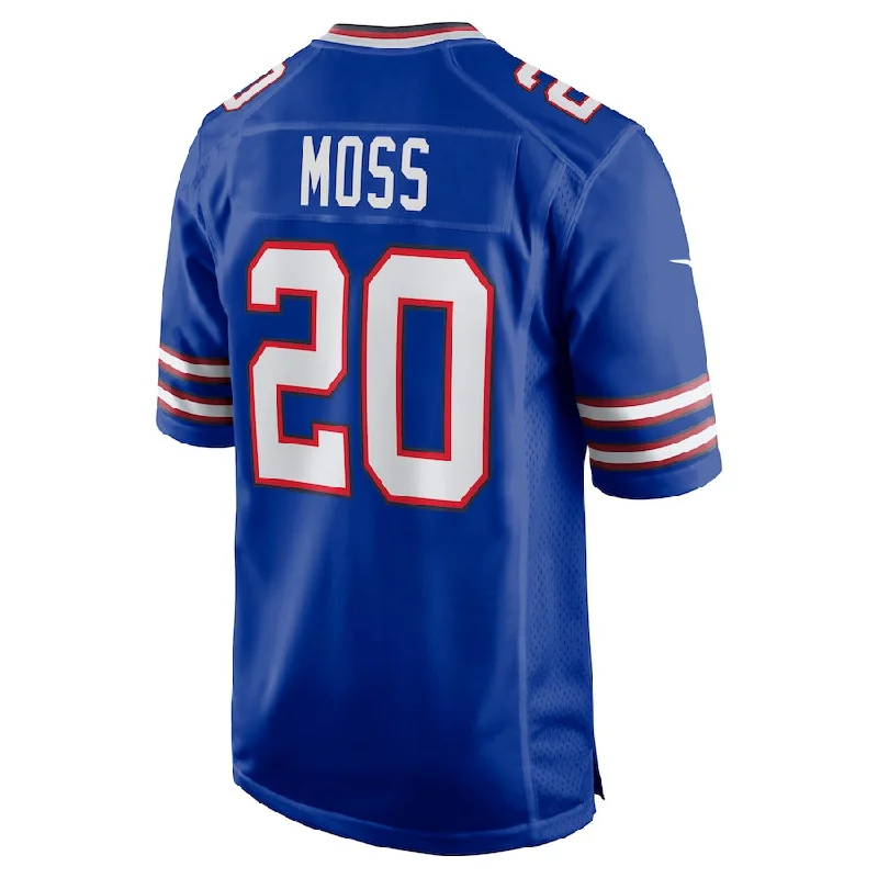 Football Jersey With Complete Outfit Set-B.Bills #20 Zack Moss Royal Game Player Jersey American Stitched Football Jerseys