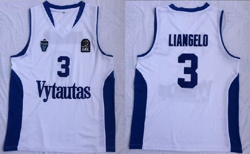 Basketball Jersey For Graduations-BC Prienai 3 Liangelo Ball White Basketball Basketball Jersey