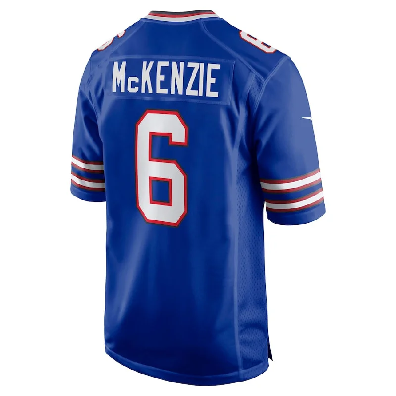 Button-Up Football Jersey-B.Bills #6 Isaiah McKenzie  Royal Game Jersey American Stitched Football Jerseys