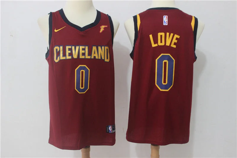 Basketball Jersey With Handmade Details-Cavaliers 0 Kevin Love Red Swingman Basketball Jersey