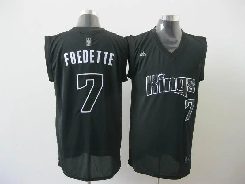 Basketball Jersey For Coaches-Kings 7 Fredette Black Basketball Jerseys