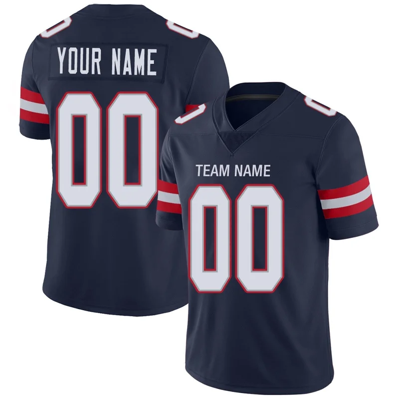 Football Jersey With Matching Cap-Custom NE.Patriots Football Jerseys Team Player or Personalized Design Your Own Name for Men's Women's Youth Jerseys Navy