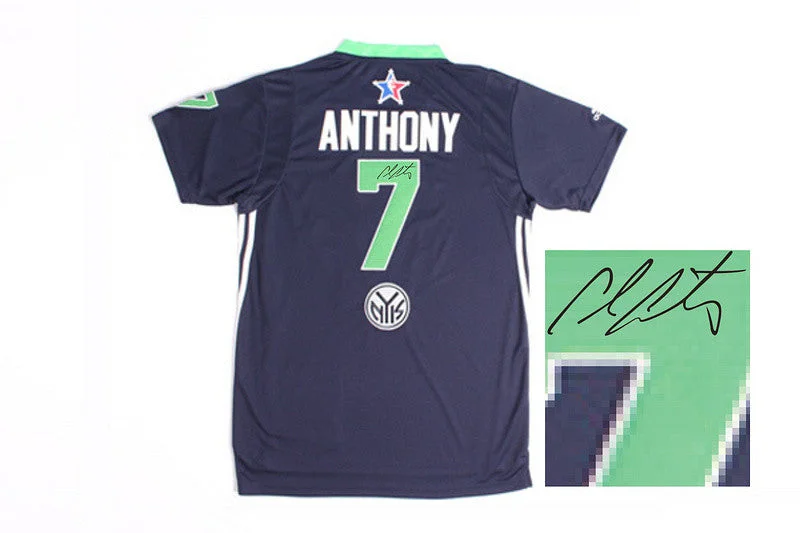 Basketball Jersey With Complete Outfit Set-2014 All Star East 7 Anthony Blue Signature Edition Basketball Jerseys