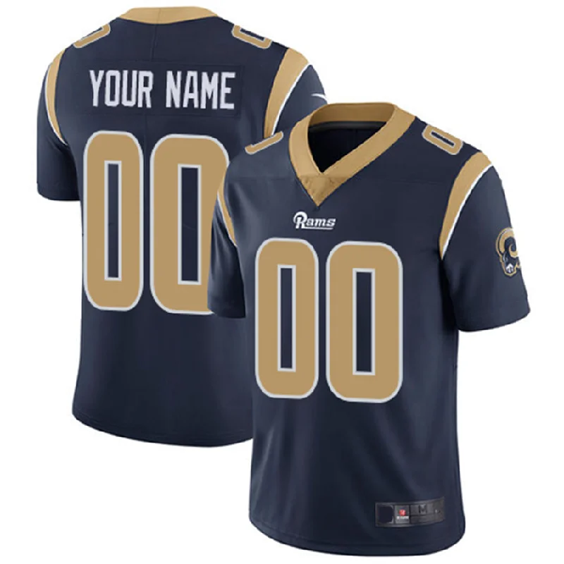 High School Football Jersey-Custom LA.Rams Navy Vapor Untouchable Player Limited Jersey American Stitched Jersey Football Jerseys