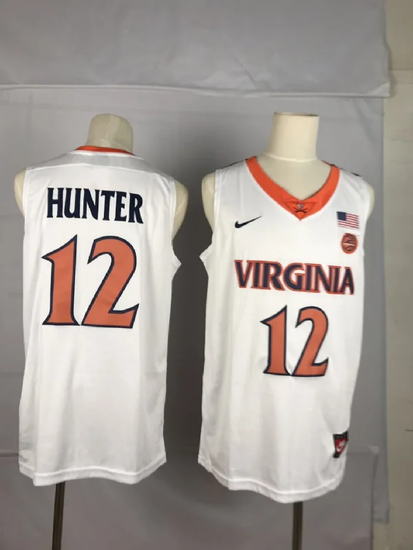 Toddler Basketball Jersey-Virginia Cavaliers 12 DeAndre Hunter White College Basketball Basketball Jersey