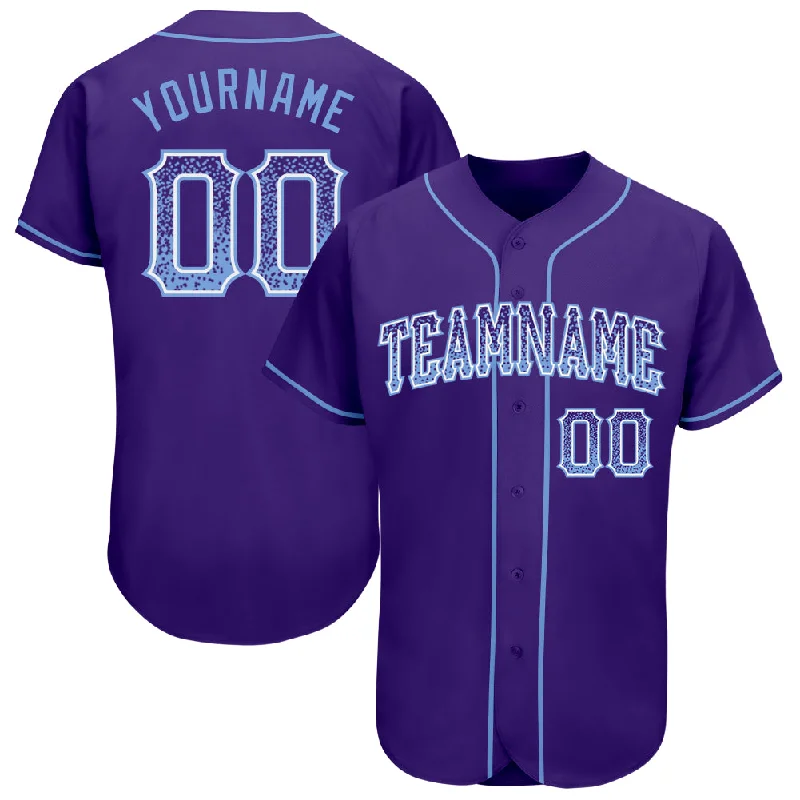 Baseball Jersey With Complete Outfit Set-Custom Purple Light Blue-White Authentic Drift Fashion Baseball Jersey