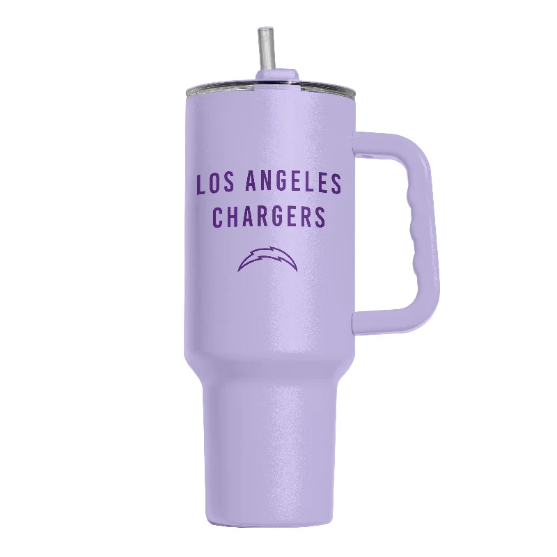 Glow In The Dark Team Mug-Los Angeles Chargers 40oz Tonal Lavender Powder Coat Tumbler