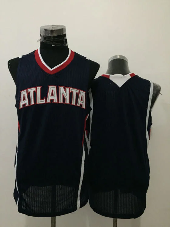 Basketball Jersey With Eco-Friendly Material-Hawks Navy Blue New Revolution 30 Basketball Jersey