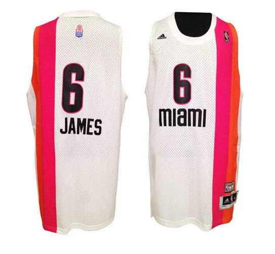 Basketball Jersey With Animal Print-Heat 6 James White Hardwood Classics Basketball Jerseys