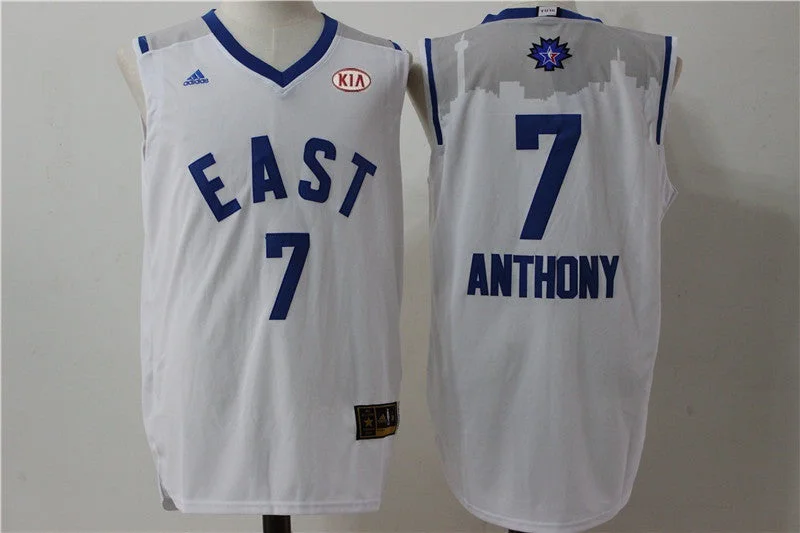 Basketball Jersey With Name-Knicks 7 Carmelo Anthony White 2016 All Star East Basketball Jersey