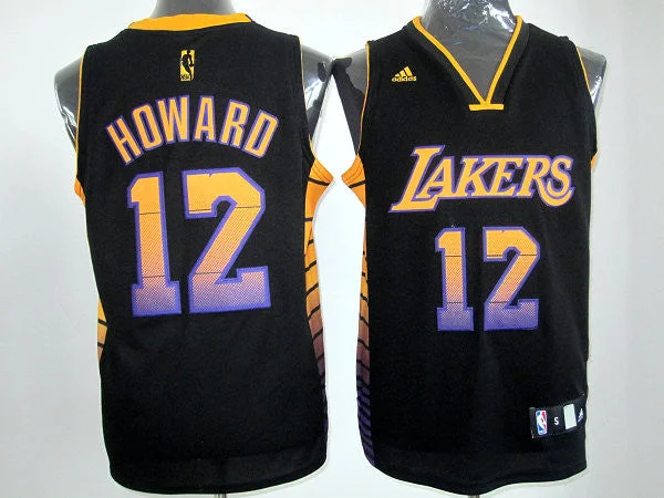 Basketball Jersey With Tie-Dye-Lakers 12 Howard Black rainbow Basketball Jerseys