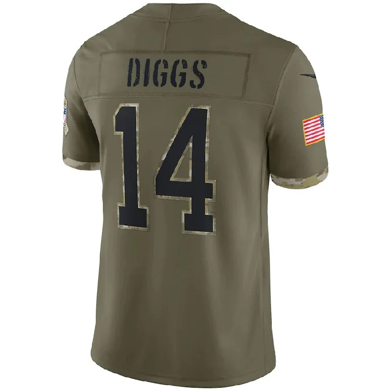 Vintage Football Jersey-B.Bills #14 Stefon Diggs Olive 2022 Salute To Service Limited Jersey American Stitched Football Jerseys