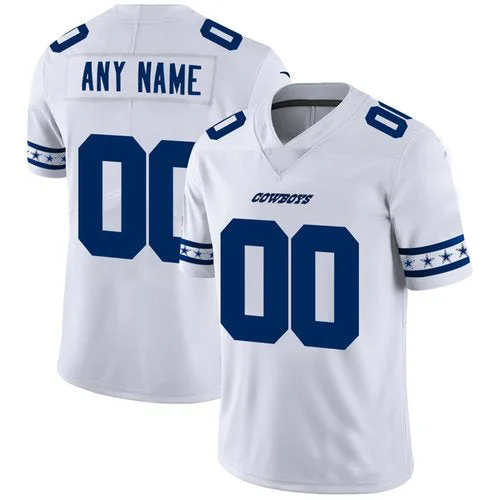 Football Jersey With Flames-Custom D.Cowboys White Team Logo Vapor Limited Jersey Stitched Jersey Football Jerseys