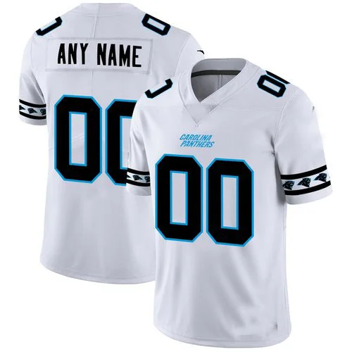 Football Jersey With Gold Trim-Custom C.Panthers White Team Logo Vapor Limited Jersey Stitched Jersey Football Jerseys