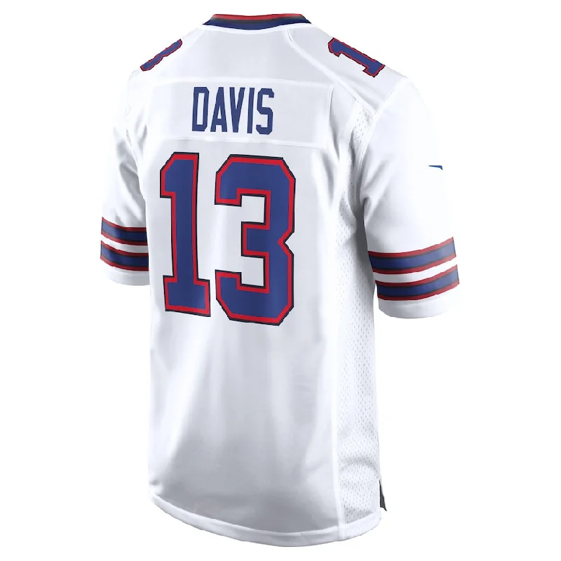 Moisture-Wicking Football Jersey-B.Bills #13 Gabriel Davis White Game Player Jersey American Stitched Football Jerseys