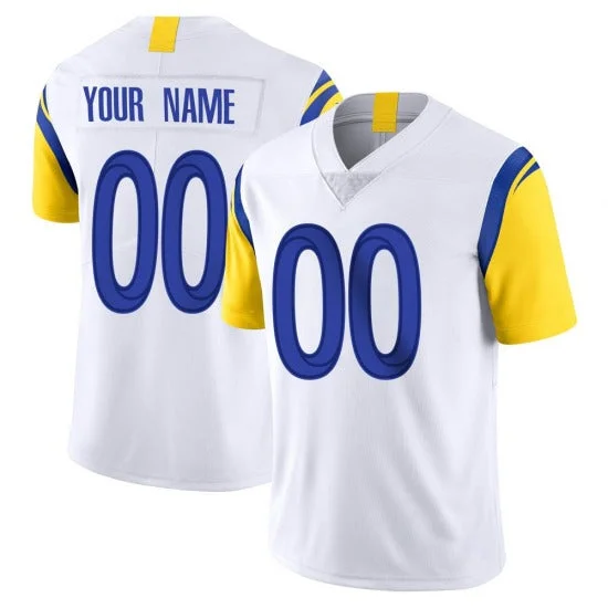 Football Jersey For Valentine's Day-Custom LA.Rams White Football Jerseys Stitched Limited Jerseys 2022 Super Bowl LVI