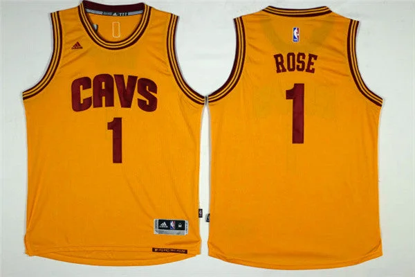 Basketball Jersey With High-End Appeal-Cavaliers 1 Derrick Rose Yellow Swingman Basketball Jersey