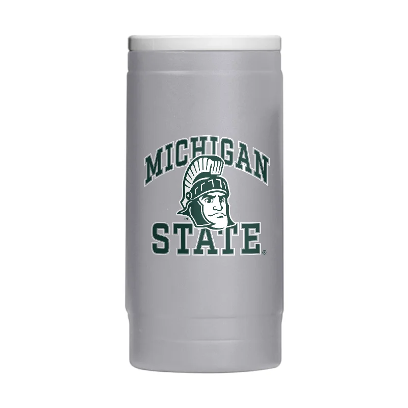 Printed Team Mug-Michigan State 12oz Athletic Powder Coat Slim Can Coolie