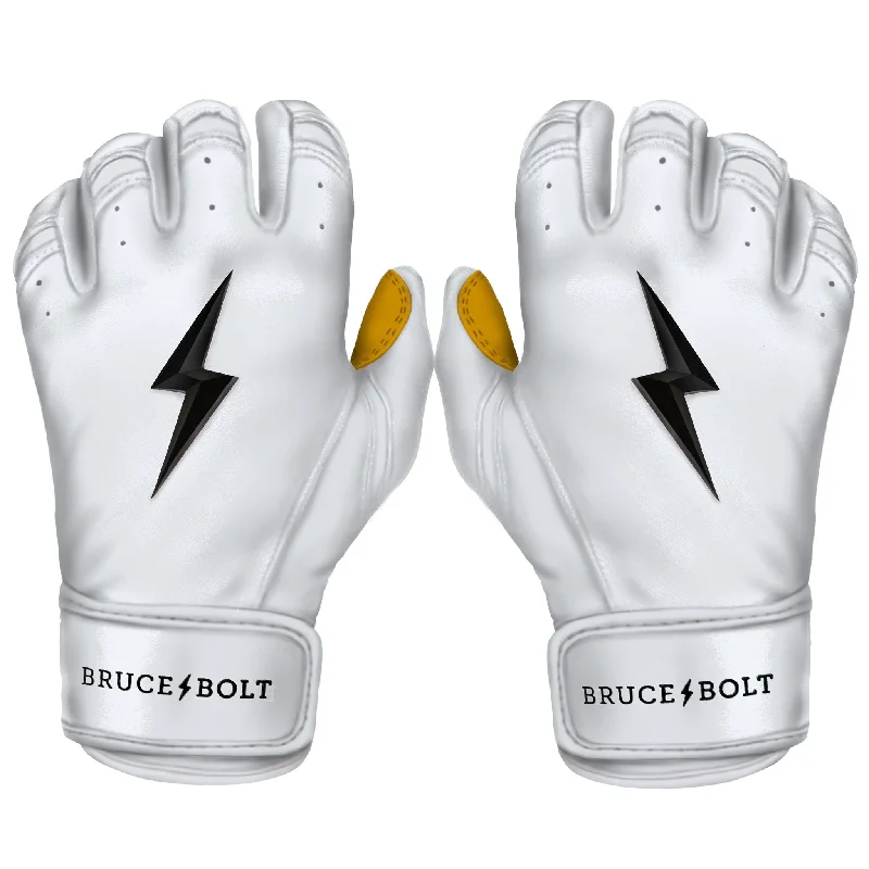 Modern Baseball Glove-PREMIUM PRO Short Cuff Batting Gloves | WHITE