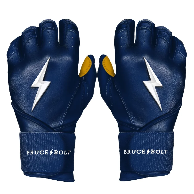 Collectible Baseball Glove-PREMIUM PRO Long Cuff Batting Gloves | NAVY