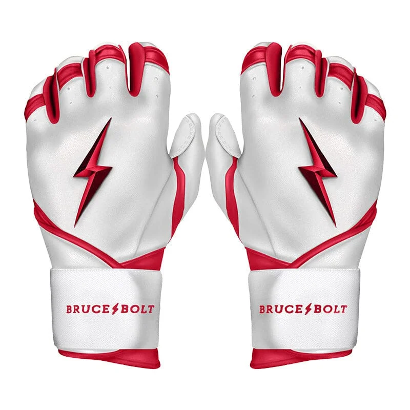 Wholesale Baseball Glove-PREMIUM PRO CHROME Series Long Cuff Batting Gloves | RED