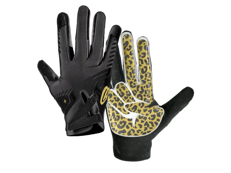 Baseball Glove For Cold Weather-Grip Boost Stealth 6.0 "Cheetah" Football Gloves