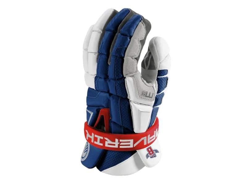 Baseball Glove With Dual Post Web-Maverik M6 Custom Burrards Lacrosse Gloves