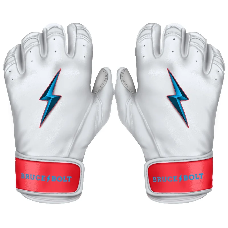 Autographed Baseball Glove-PREMIUM PRO Creator Series Short Cuff Batting Gloves | MIAMI WHITE