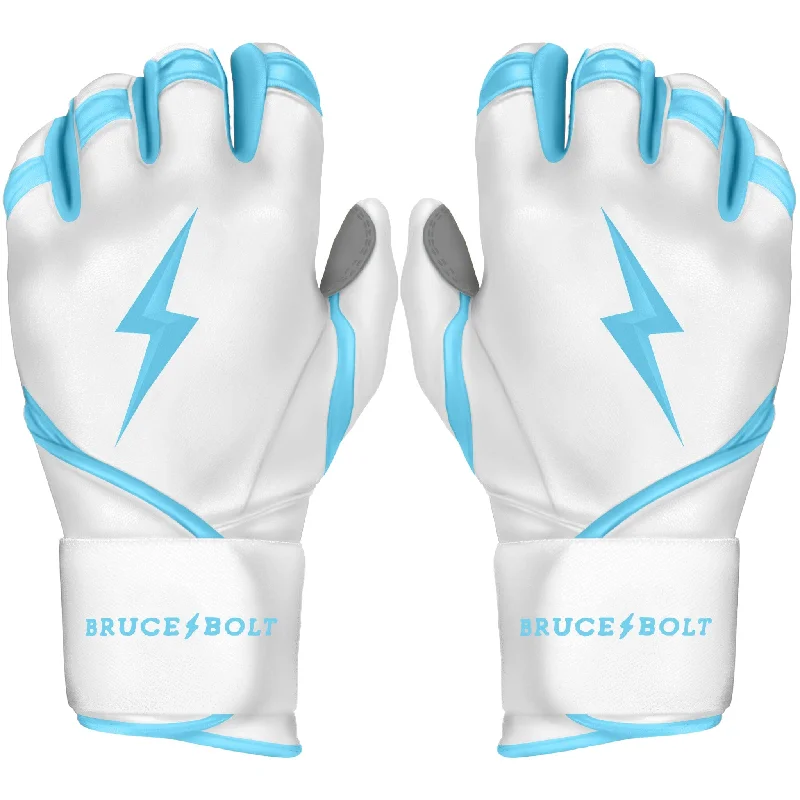 Baseball Glove With UV Protection-PREMIUM PRO CHROME Series Long Cuff Batting Gloves | BABY BLUE