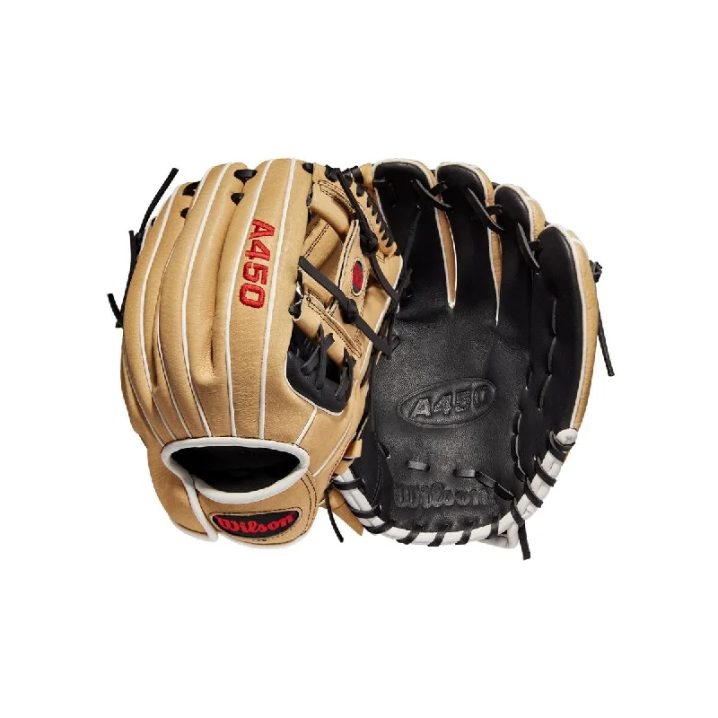 Full-Grain Leather Baseball Glove-Wilson A450 Youth Baseball Glove - 11.5"